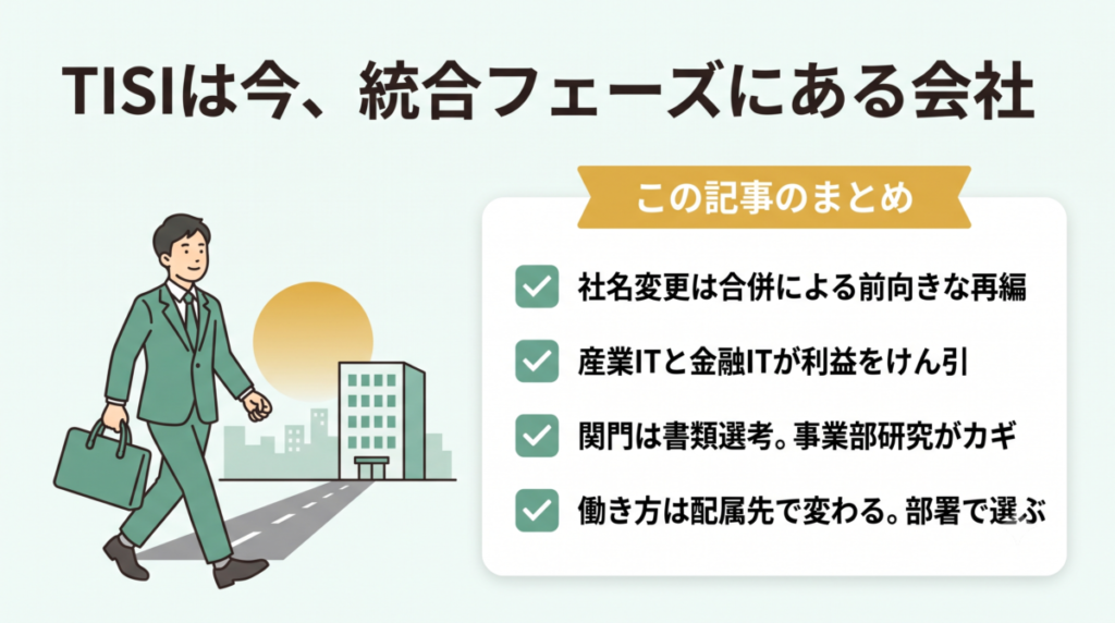 TISIへの転職で押さえたいポイントのまとめ